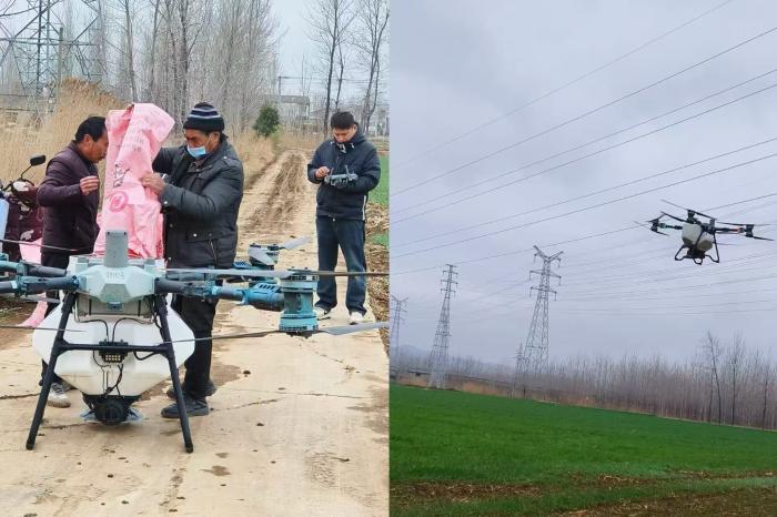 萧县：无人机“上岗”助力春耕更高效