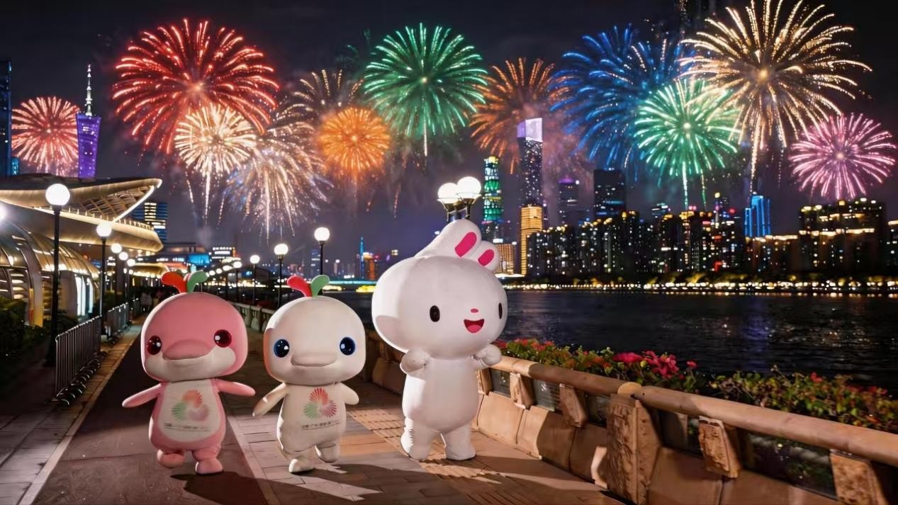 800米白鹅潭烟火映珠江 唯品会科技助力广府新年味