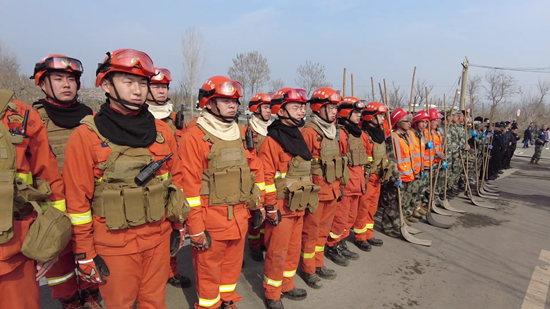山东滨州：开展森林灭火实战演练 筑牢清明安全防线