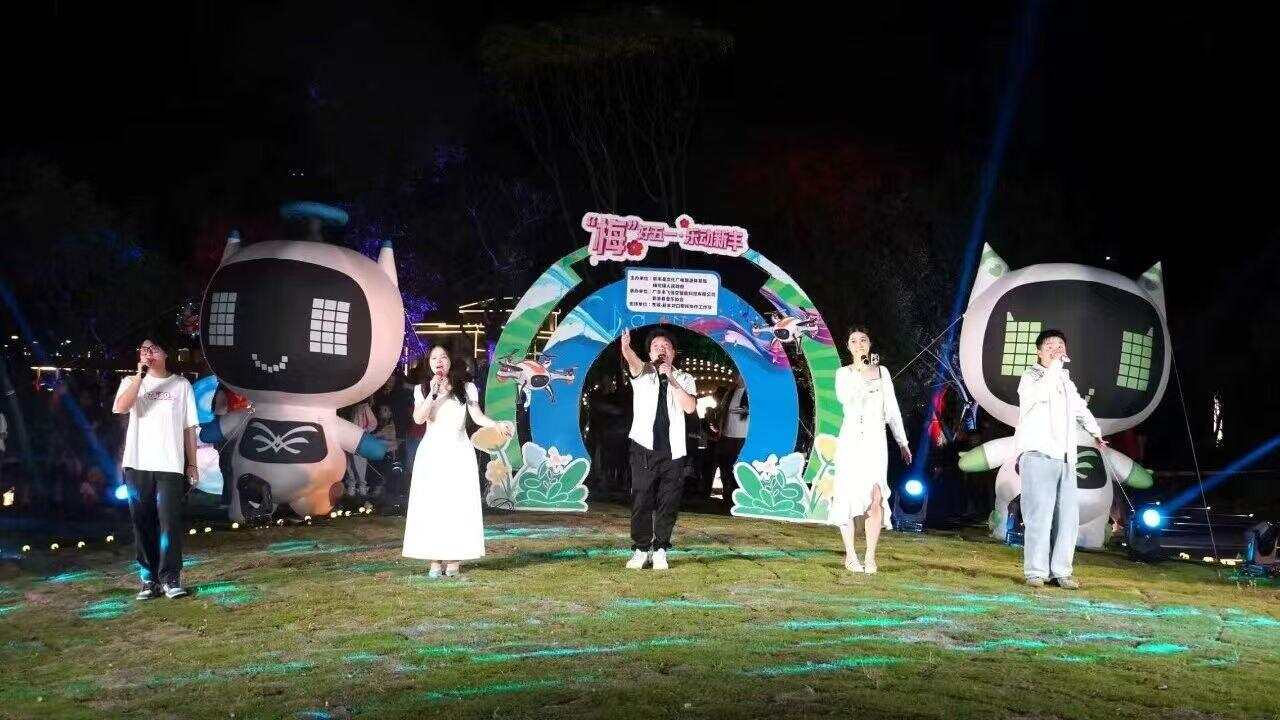 【视频】科技赋能文旅！韶关新丰梅坑无人机光影秀燃动“五一”乡村夜经济