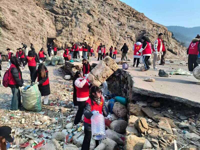 辽宁大连旅顺口区青年志愿者守护候鸟栖息地