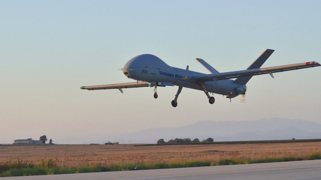 “赫尔墨斯”900型无人机 资料图 图源：以色列《耶路撒冷邮报》